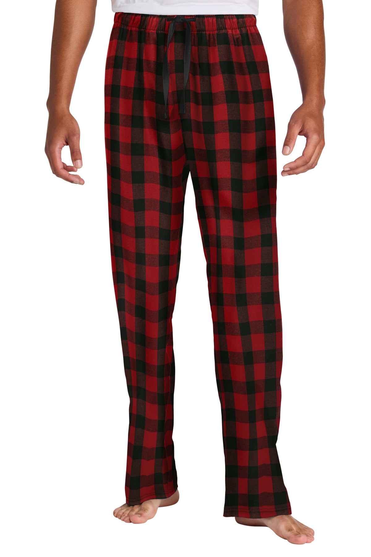 Front View of R/BkBfflCk District Flannel Plaid Pant. DT1800