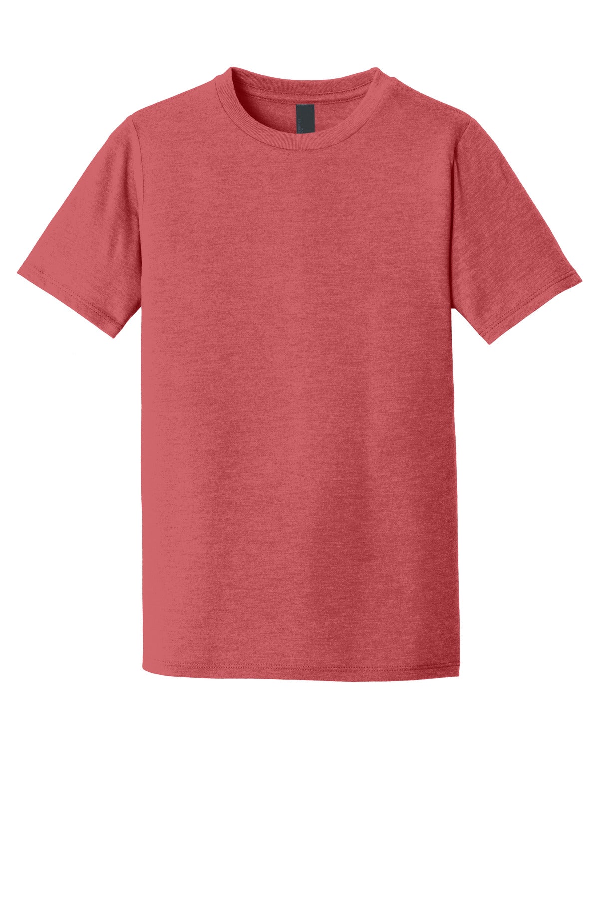 Front View of Red Frost District Youth Perfect Tri Tee. DT130Y