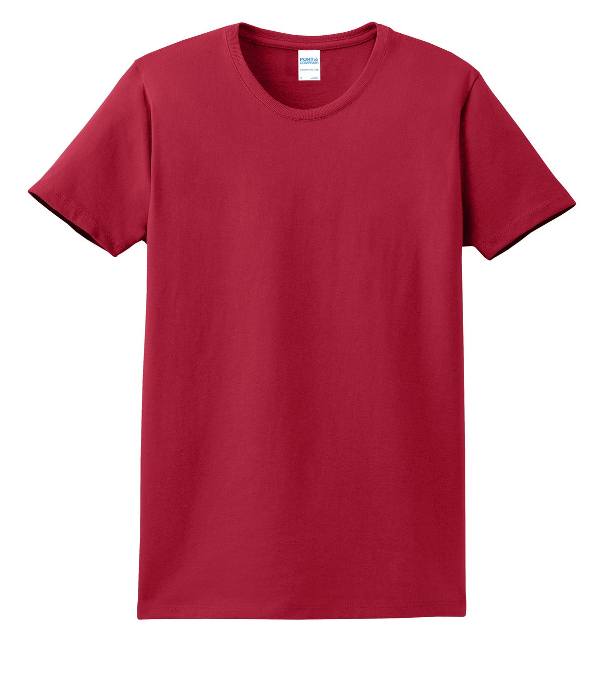 Front View of Red Port & Company Women's Essential Tee. LPC61