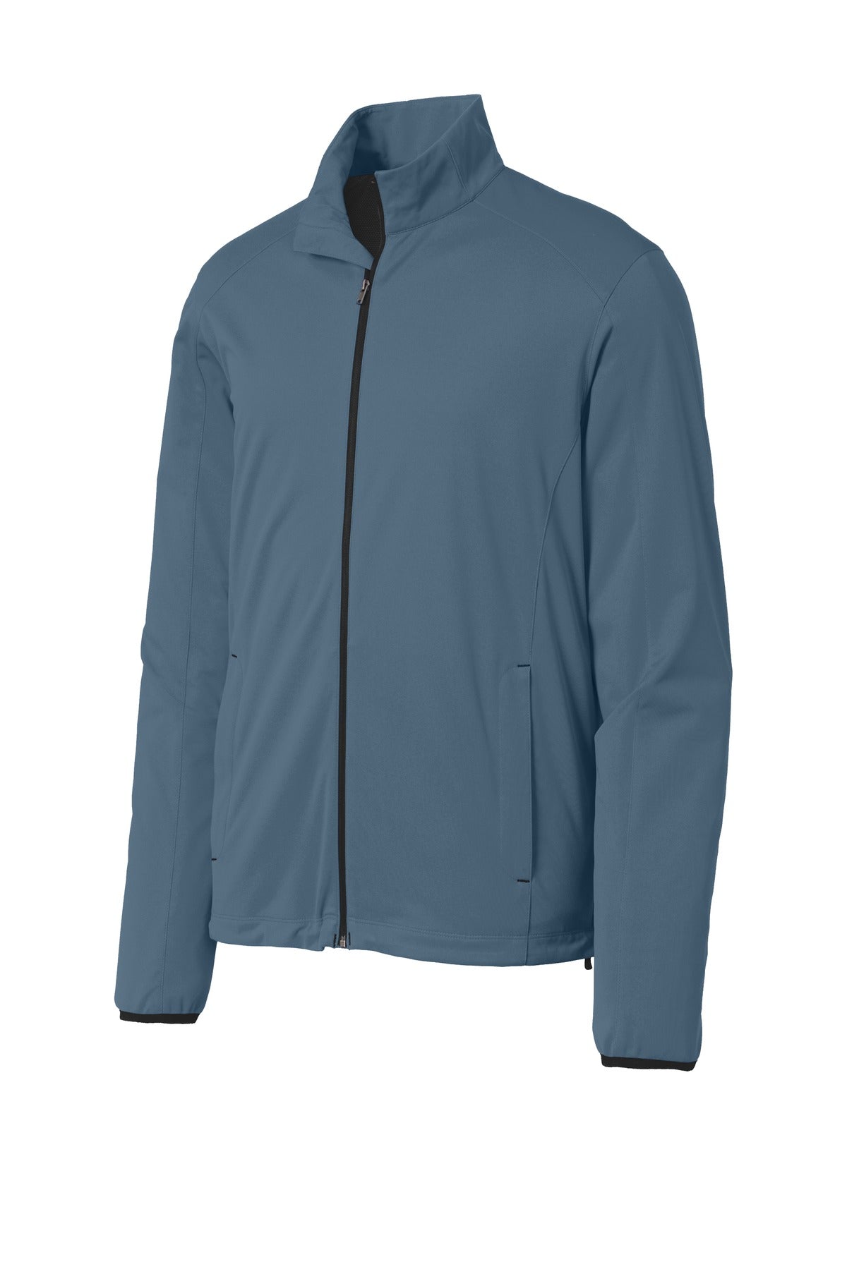 Front View of Regatta Blue Port Authority Active Soft Shell Jacket. J717