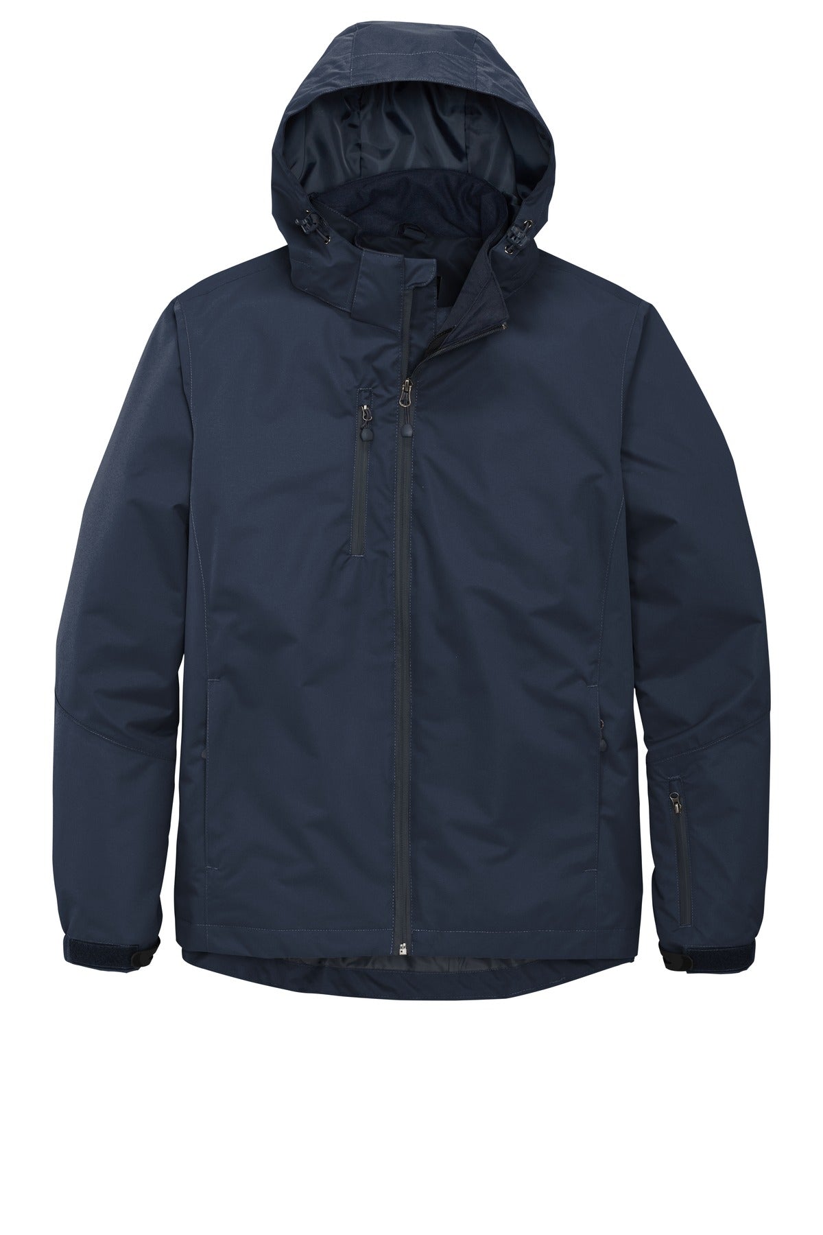 Front View of Riv Bl Ny/RBNy Port Authority Vortex Waterproof 3-in-1 Jacket. J332