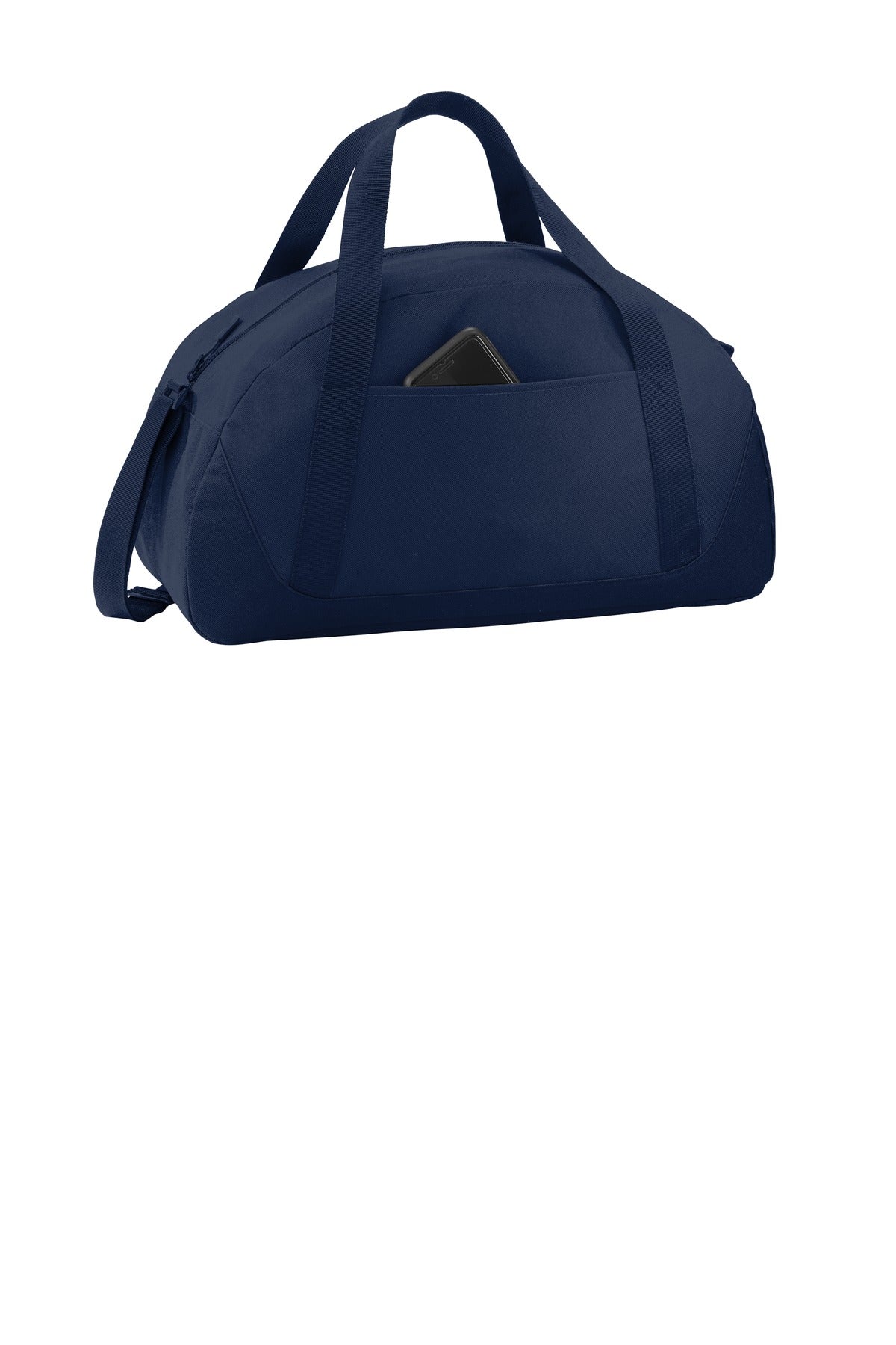 Front View of River Blue Nvy Port Authority Access Dome Duffel. BG818