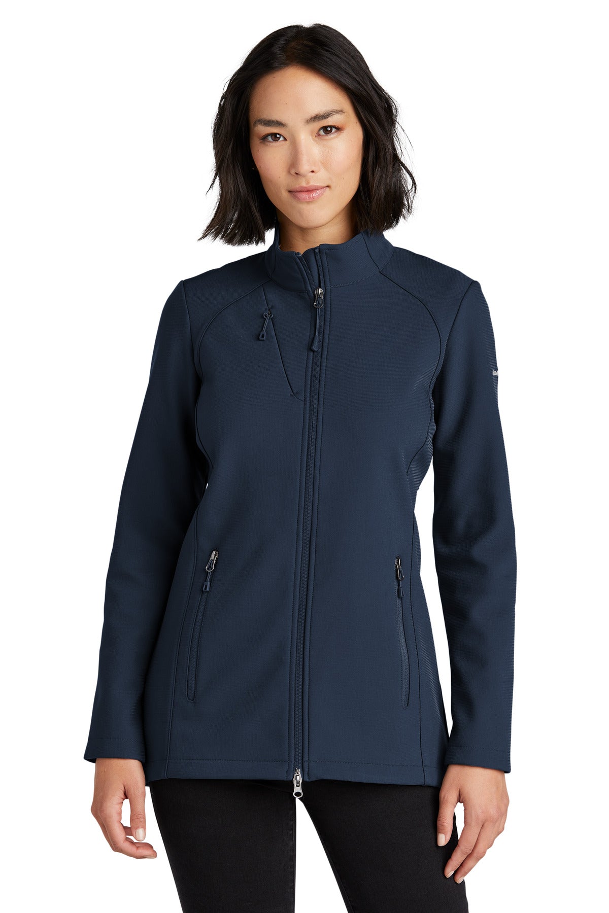 Front View of RiverBlNv Eddie Bauer Women's Stretch Soft Shell Jacket EB545
