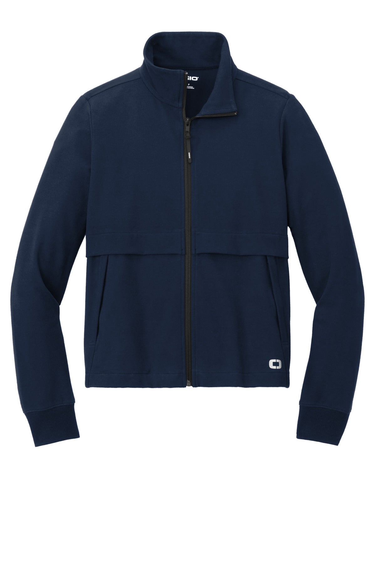 Front View of RiverBlNv OGIO Women's Outstretch Full-Zip LOG830