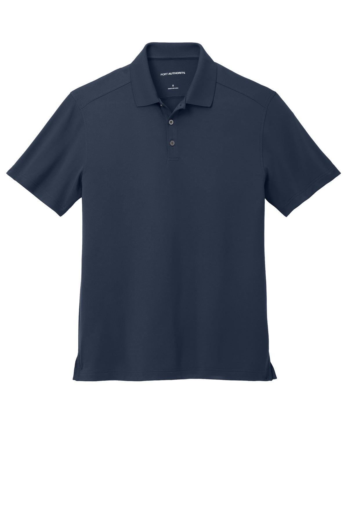 Front View of RiverBlNv Port Authority City Stretch Flat Knit Polo K683