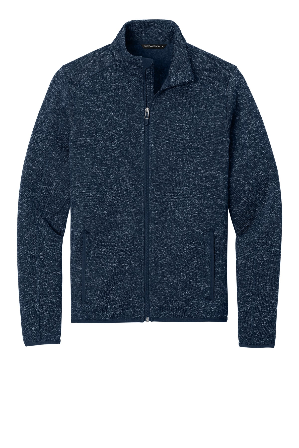 Front View of RiverBlNvH Port Authority Sweater Fleece Jacket. F232