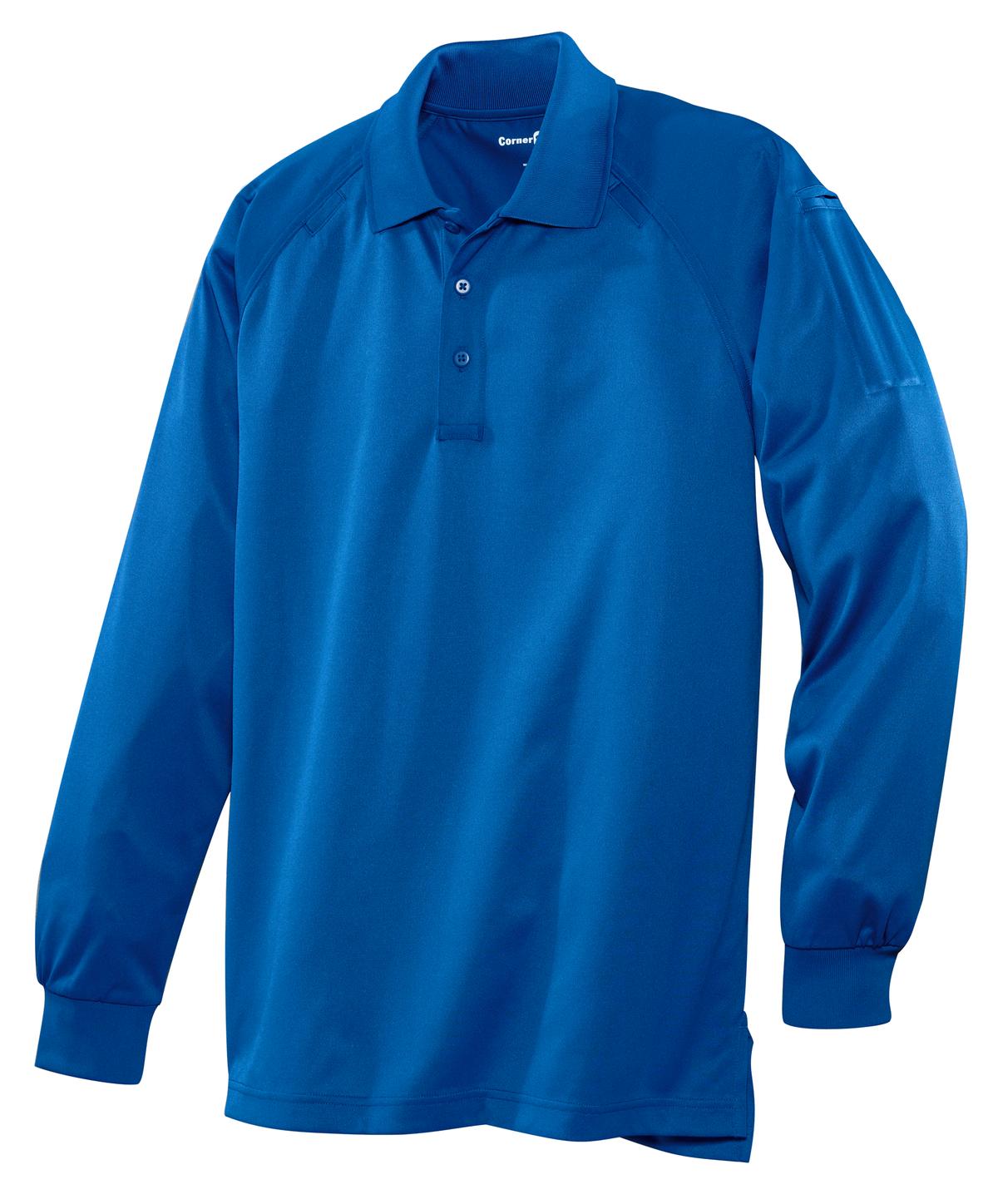 Front View of Royal CornerStone - Select Long Sleeve Snag-Proof Tactical Polo. CS410LS