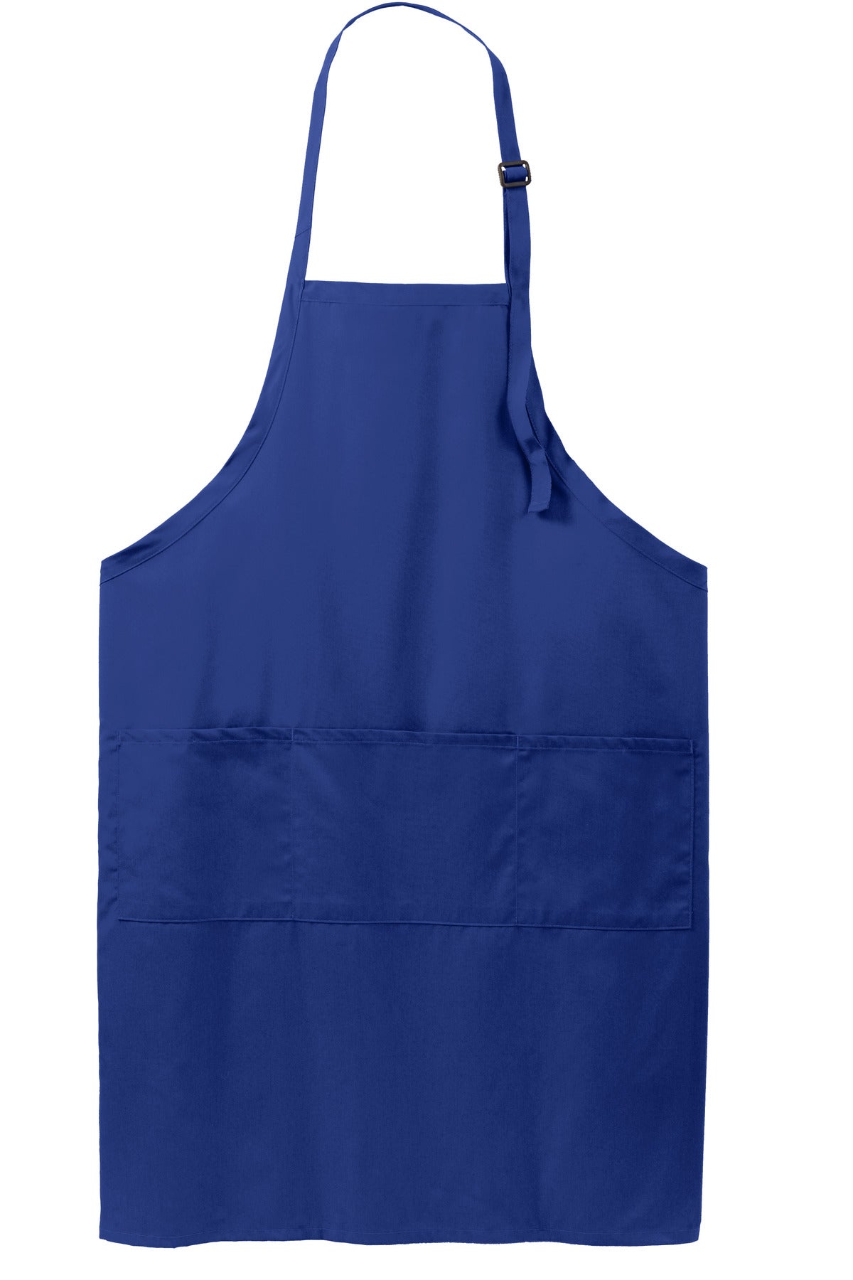 Front View of Royal Port Authority Easy Care Extra Long Bib Apron with Stain Release. A700