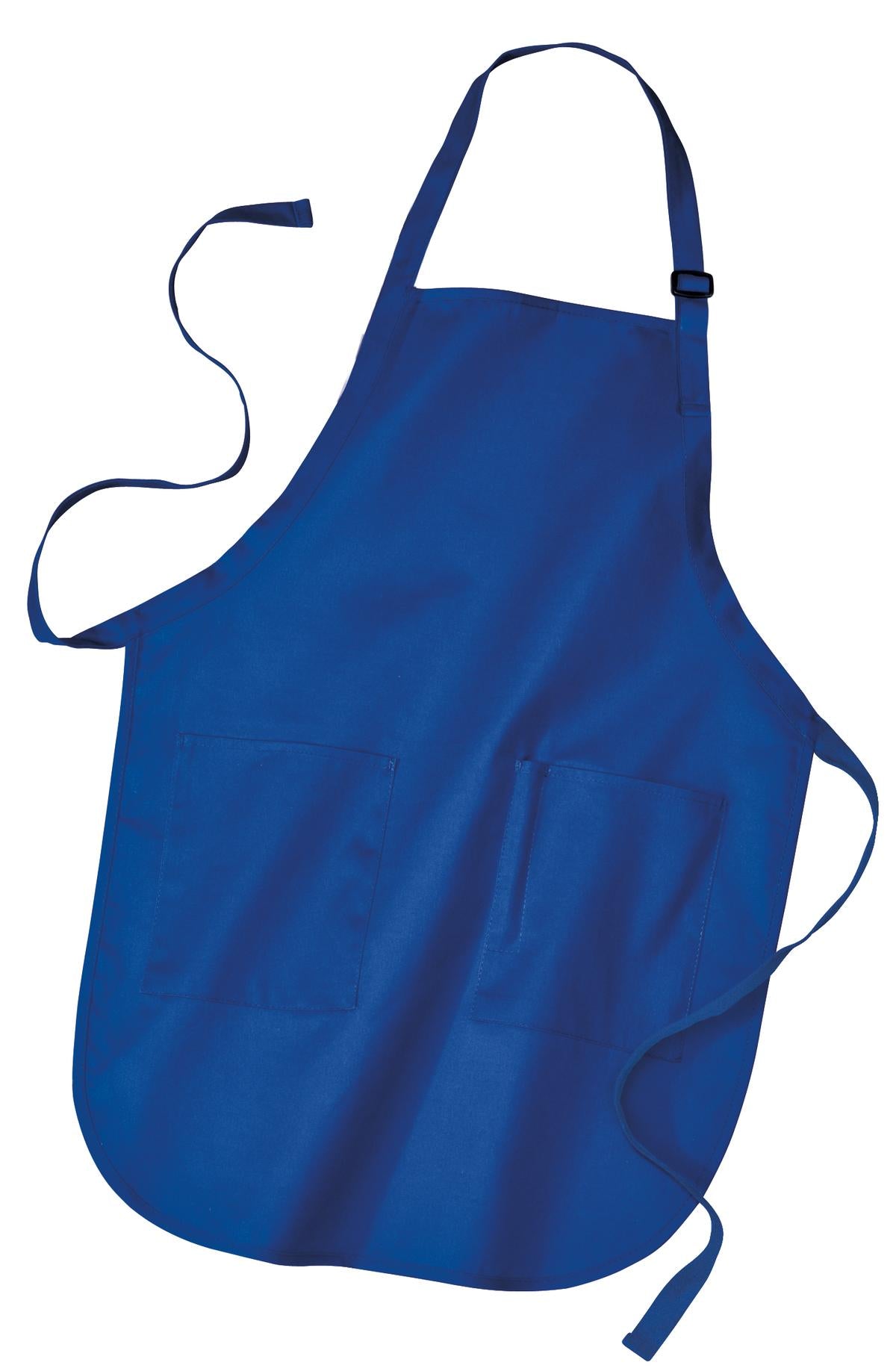 Front View of Royal Port Authority Full-Length Apron with Pockets. A500