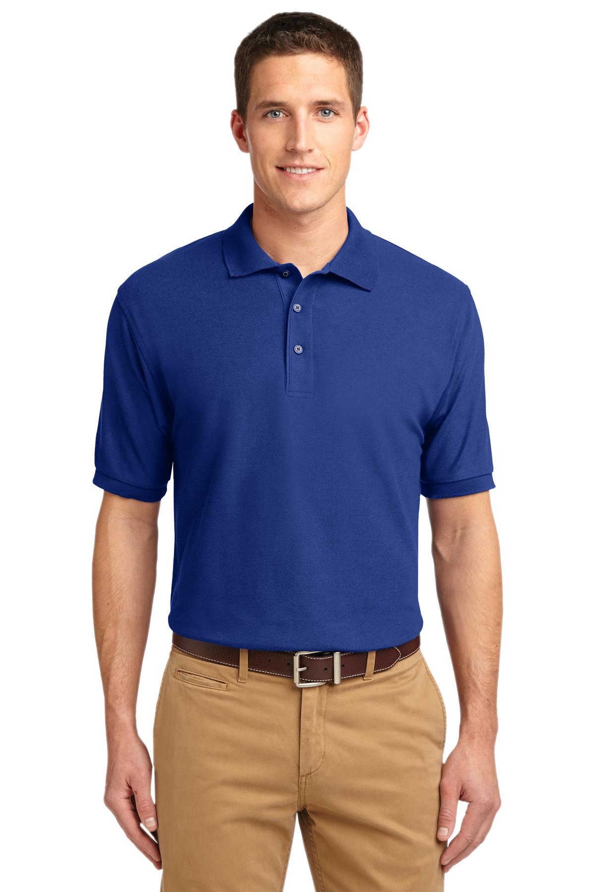 Front View of Royal Port Authority Tall Silk Touch Polo. TLK500