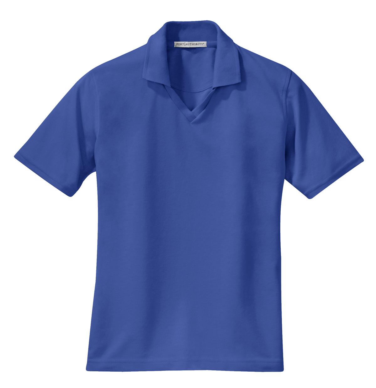 Front View of Royal Port Authority Women's Rapid Dry Polo. L455