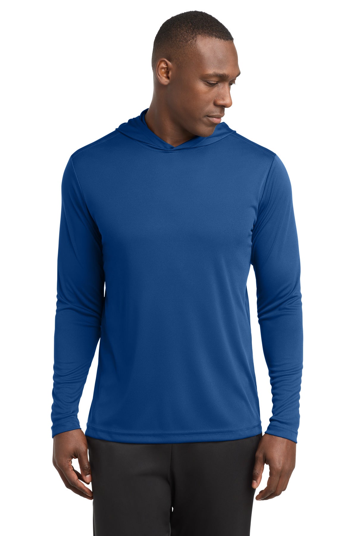 Front View of Royal Sport-Tek PosiCharge Competitor Hooded Pullover. ST358