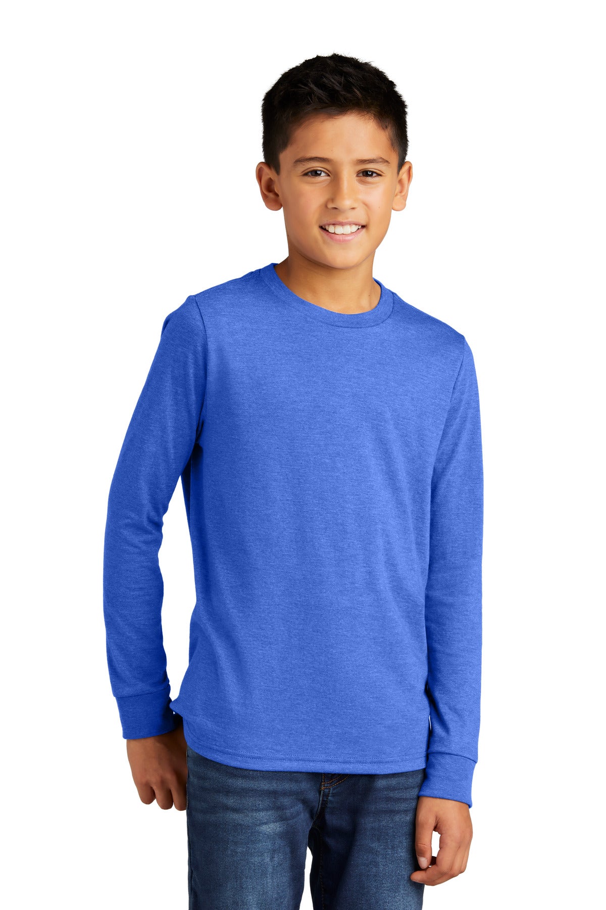 Front View of RoyalFrost District Youth Perfect Tri Long Sleeve Tee DT132Y