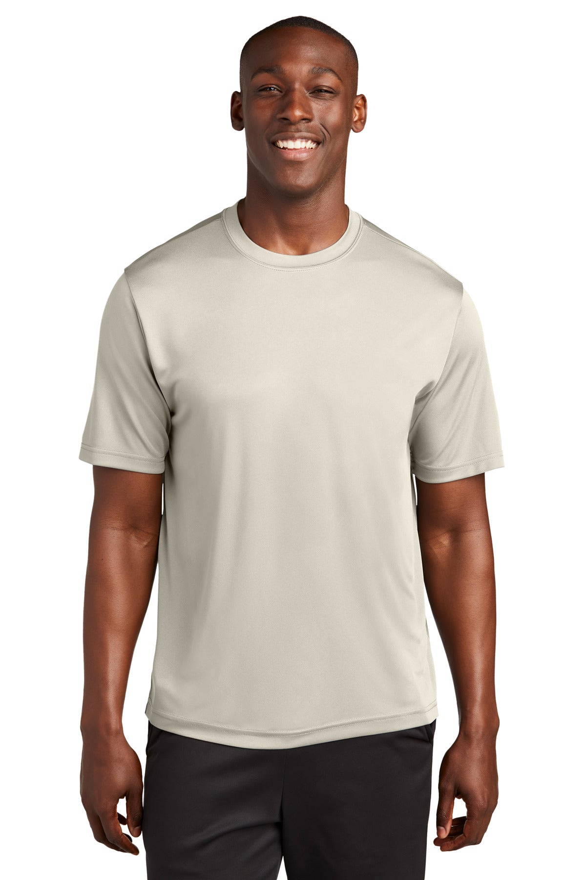 Front View of Sand Sport-Tek Tall PosiCharge Competitor Tee. TST350