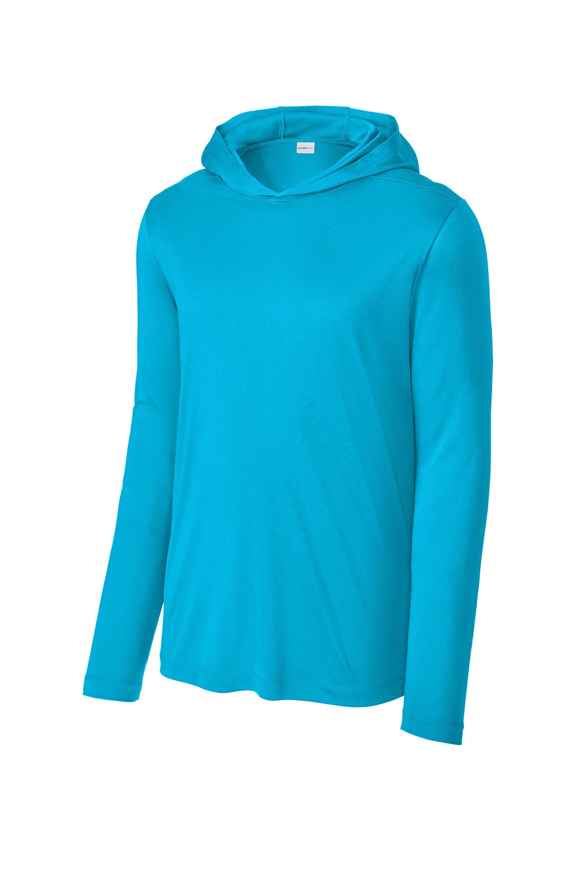 Front View of Sapphire Sport-Tek Posi-UV Pro Long Sleeve Hoodie ST420LSH