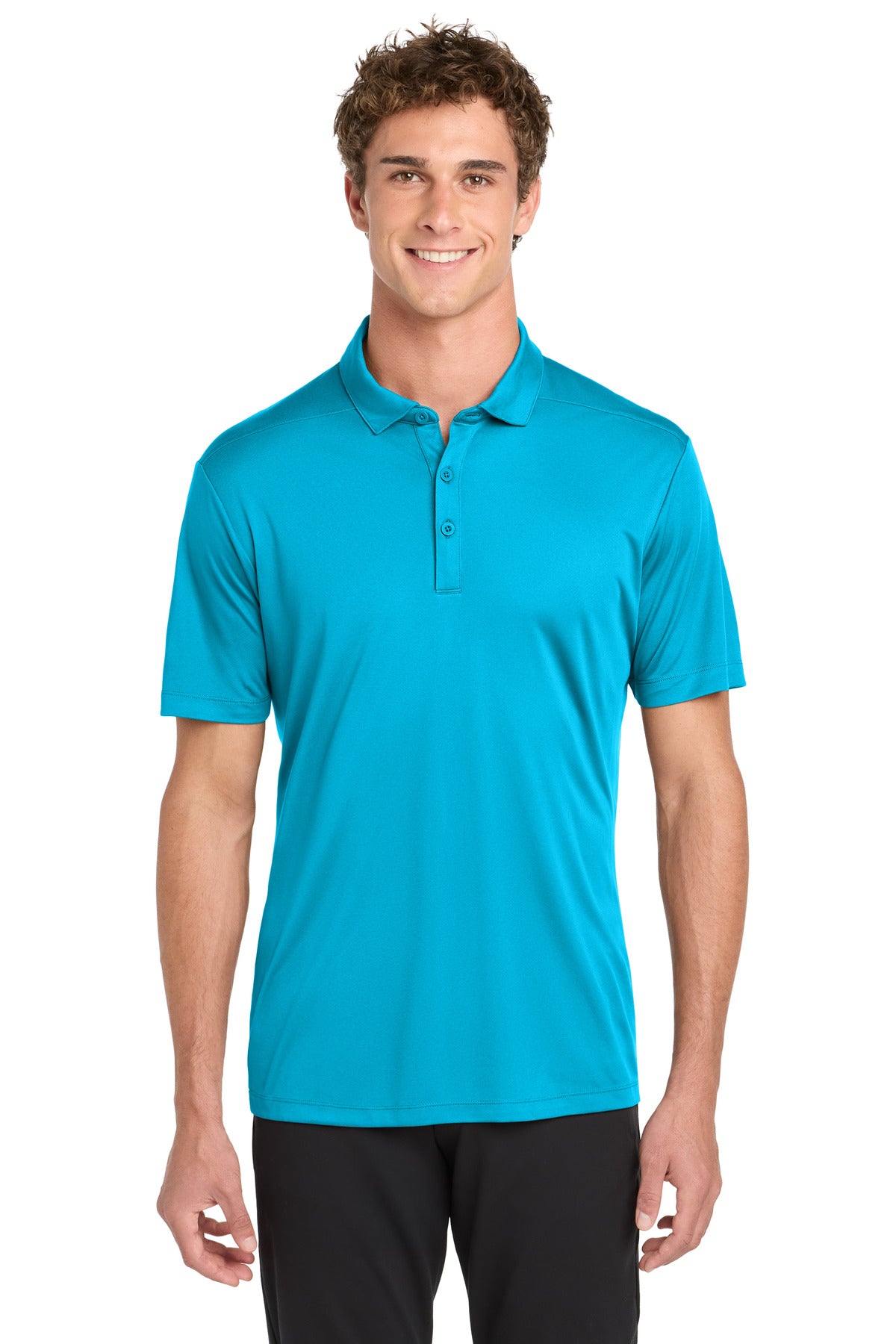 Front View of Sapphire Sport-Tek Posi-UV Pro Polo. ST520
