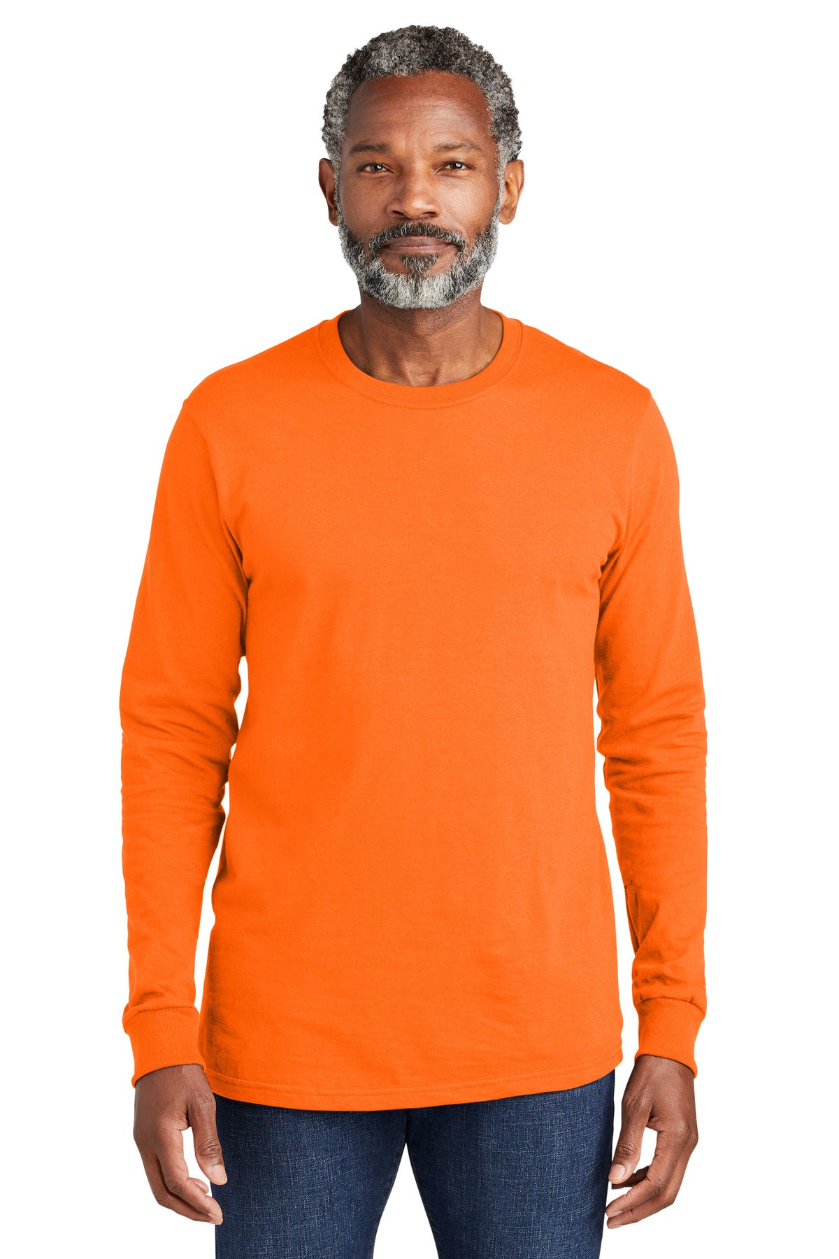 Front View of SftyOrg Volunteer Knitwear All-American Long Sleeve Tee VL100LS