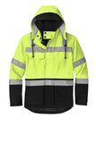 Front View of SftyYellow CornerStone ANSI 107 Class 3 Waterproof Ripstop 3-In-1 Parka CSJ502