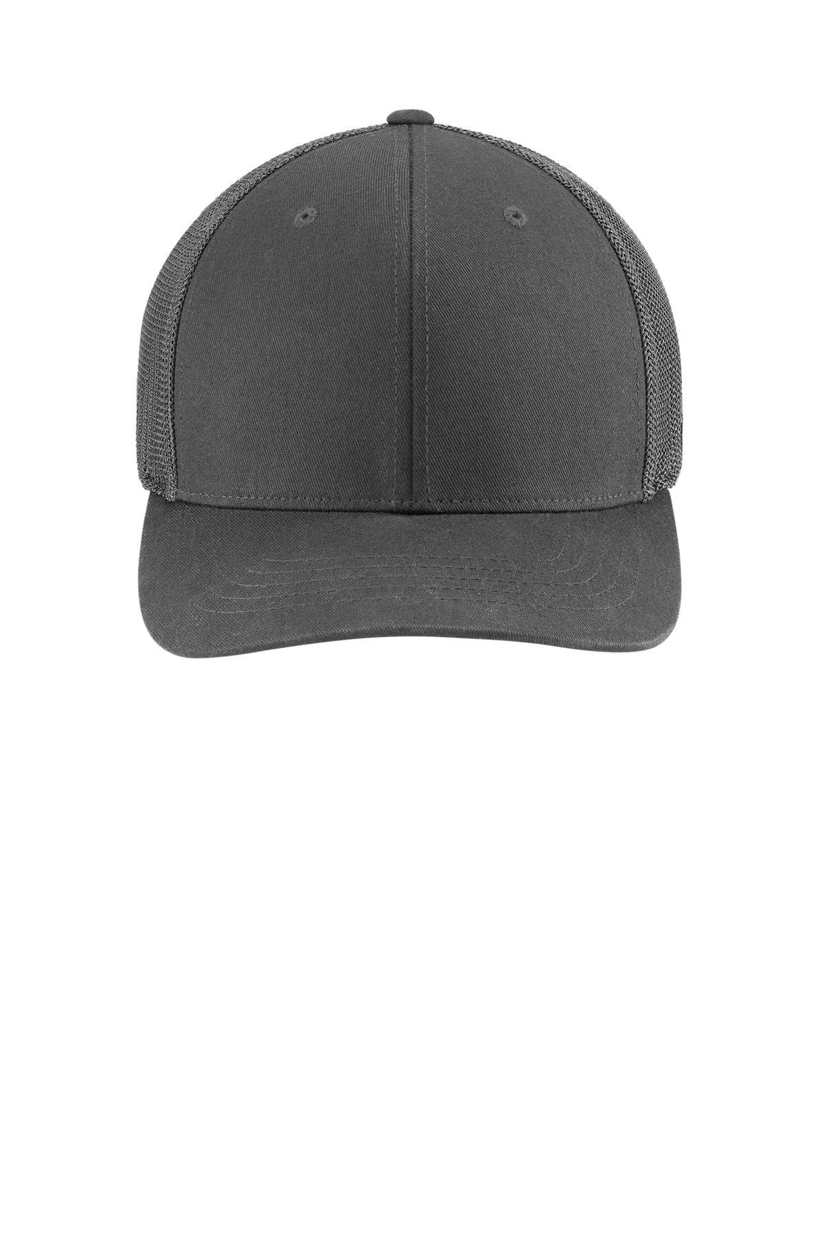 Front View of ShadowGrey Carhartt Flexfit 110 Mesh Back Cap CT106577