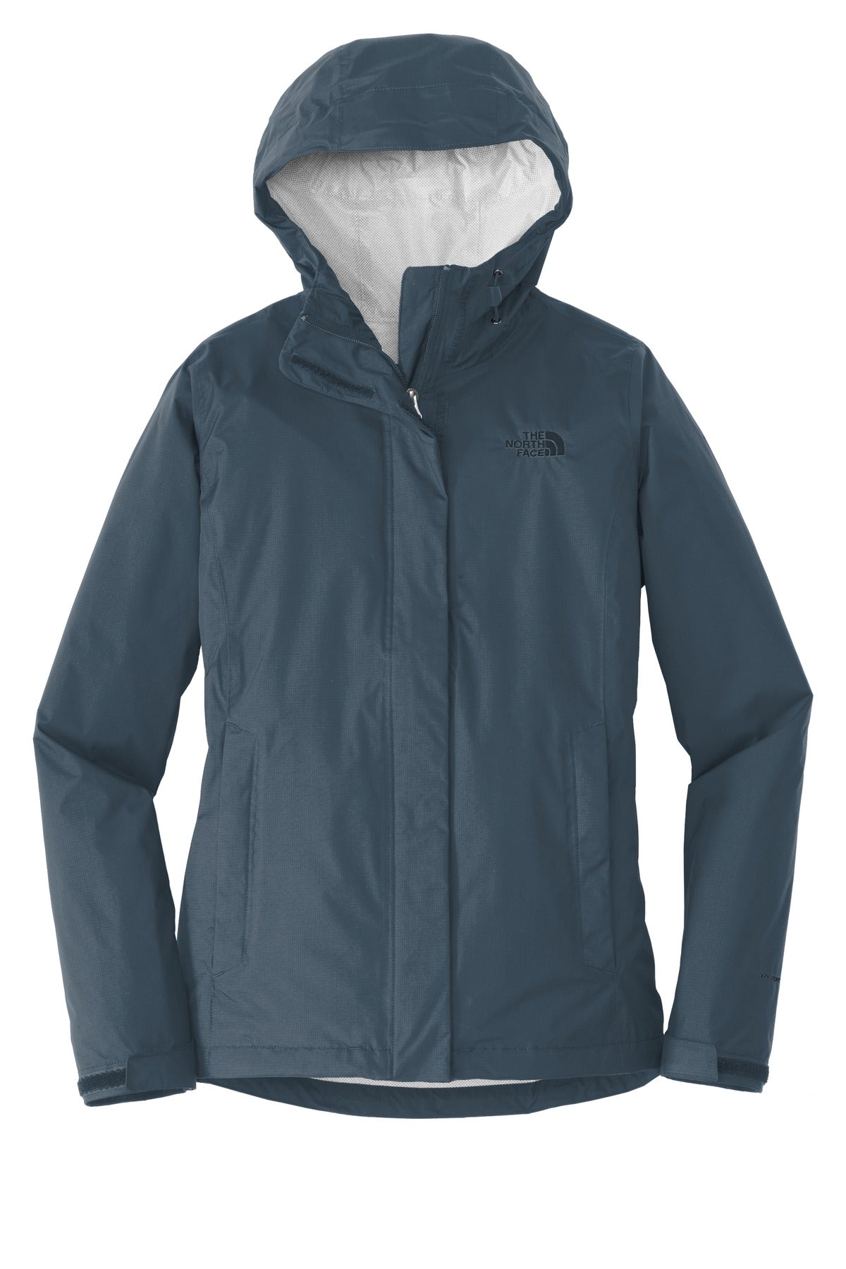 Front View of Shady Blue The North Face Women's DryVent Rain Jacket. NF0A3LH5