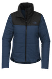 Front View of ShadyBlue The North Face Women's Chest Logo Everyday Insulated Jacket NF0A7V6K