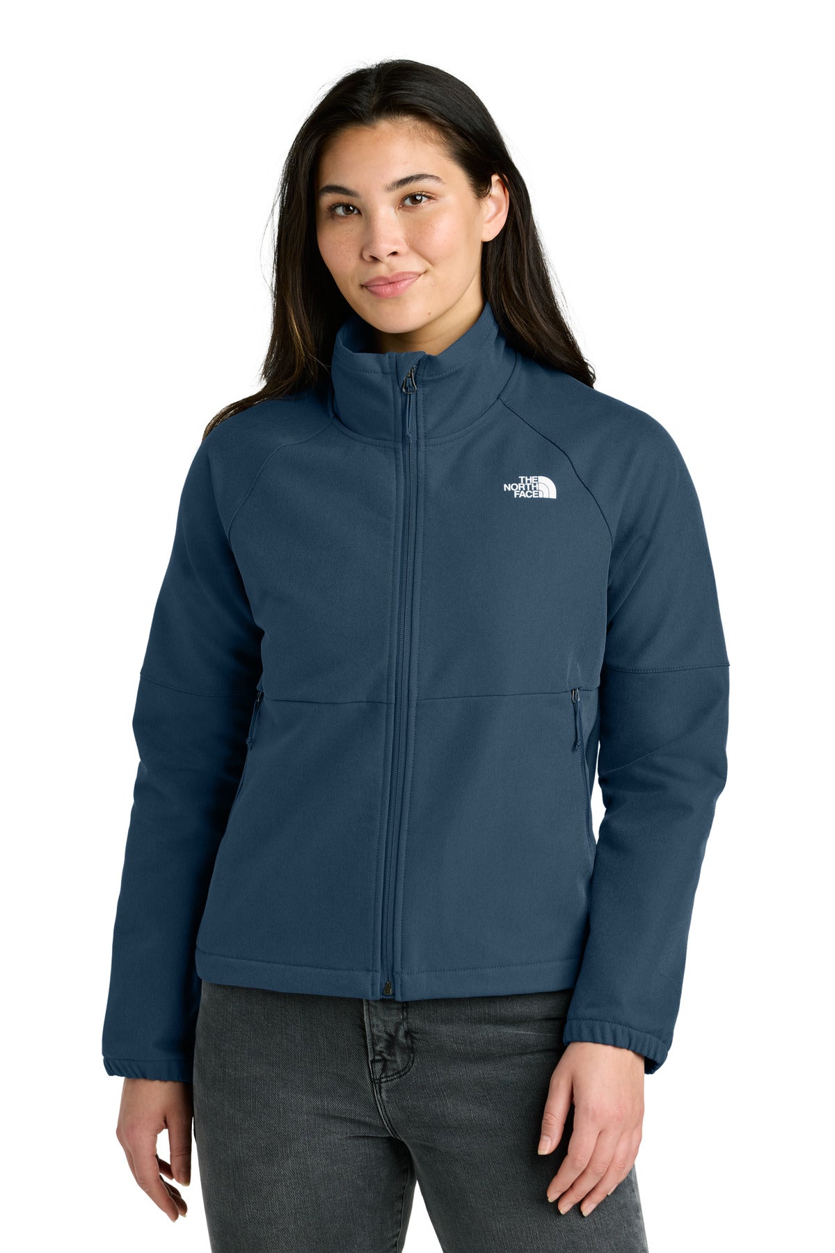 Front View of ShdyBluDkH The North Face Women's Barr Lake Soft Shell Jacket NF0A8C5C