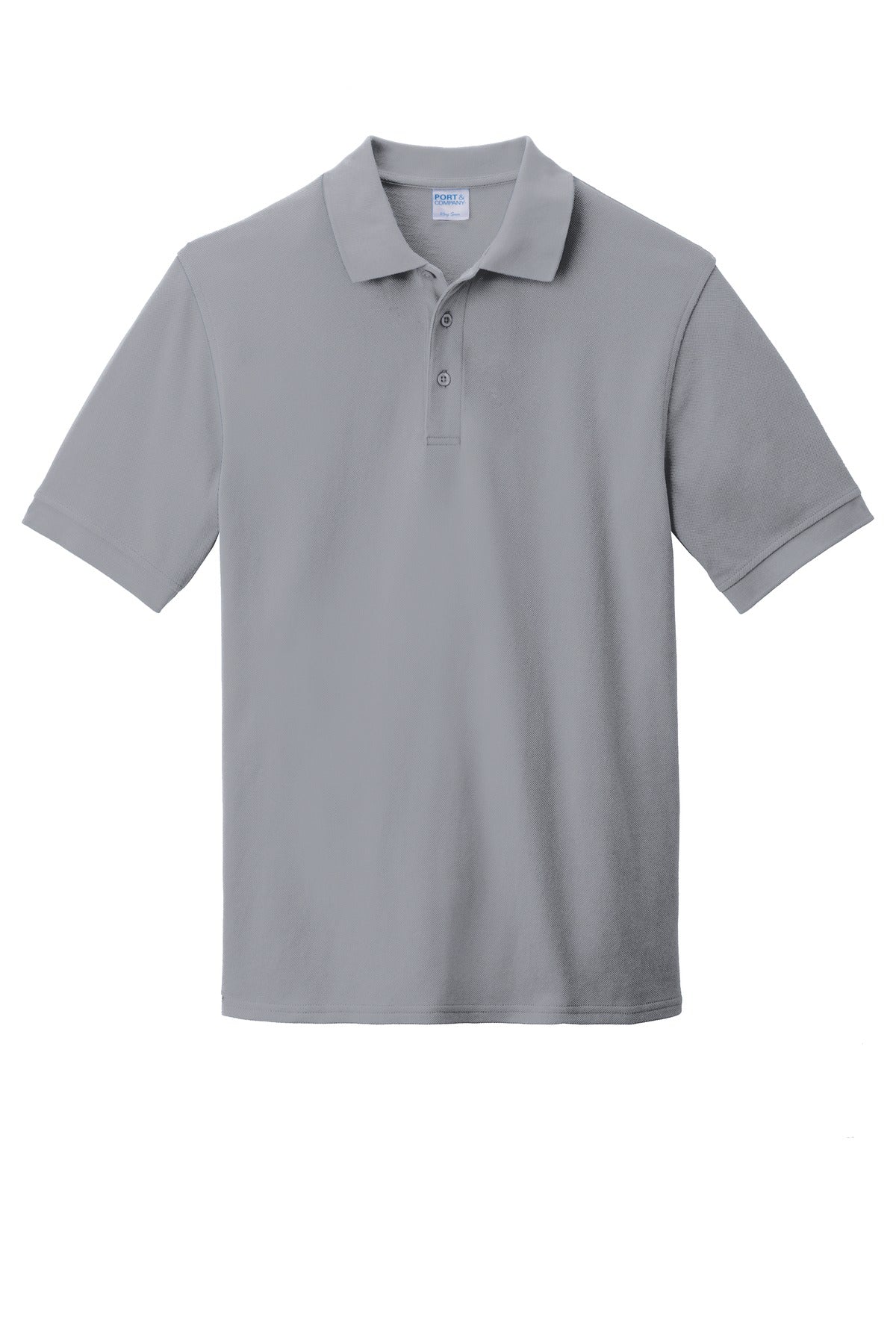 Front View of Silver Port & Company Combed Ring Spun Pique Polo. KP1500