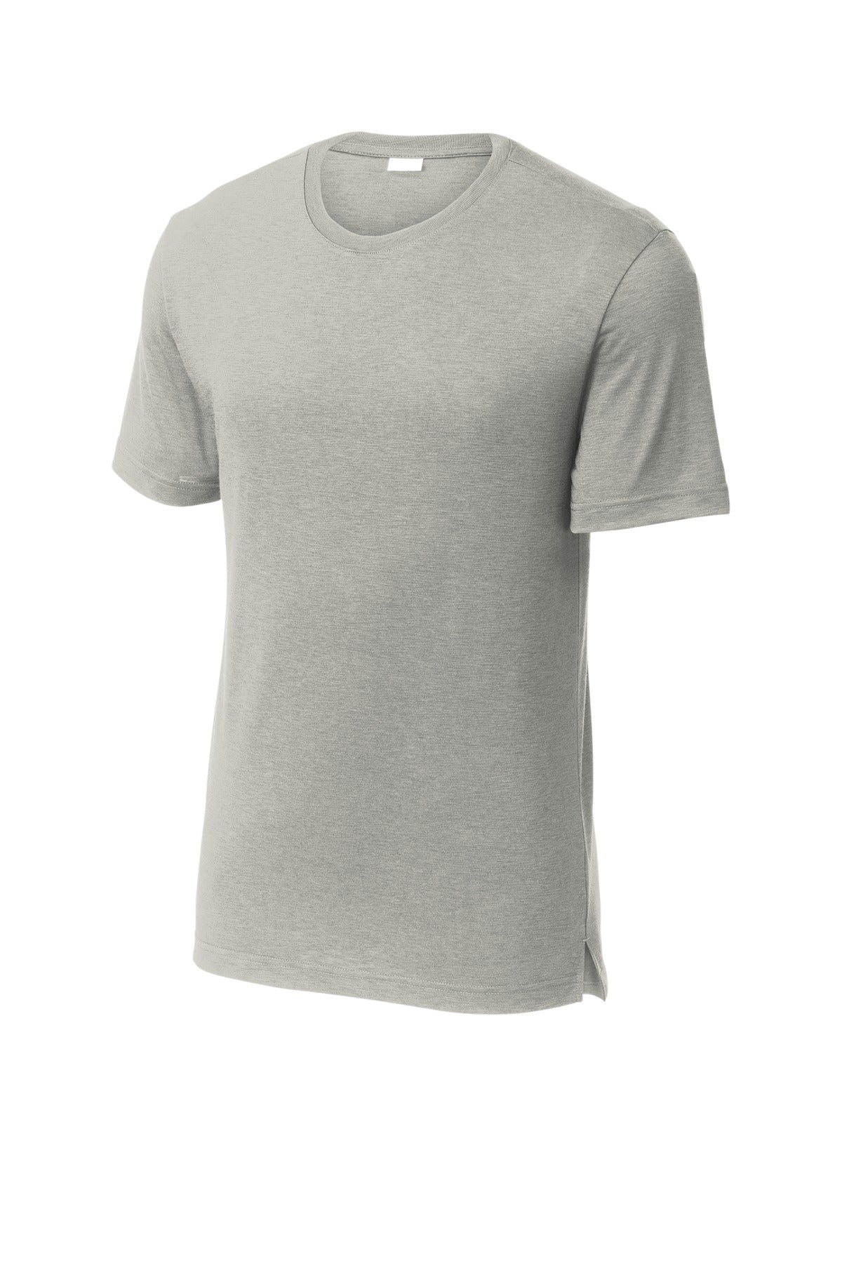 Front View of Silver Sport-Tek PosiCharge Strive Tee. ST430