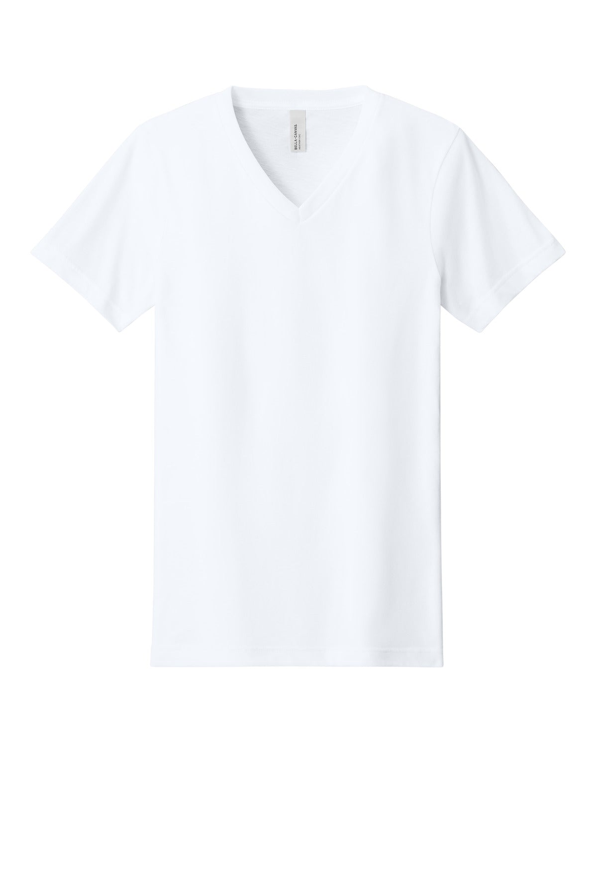 Front View of SldWhBlend BELLA+CANVAS Unisex Heather CVC V-Neck Tee BC3005CVC