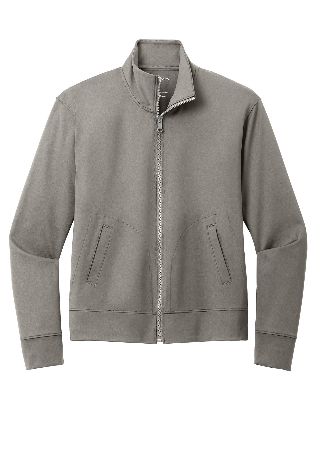 Front View of SmokeGrey Port Authority Women's C-FREE Double Knit Full-Zip LK881