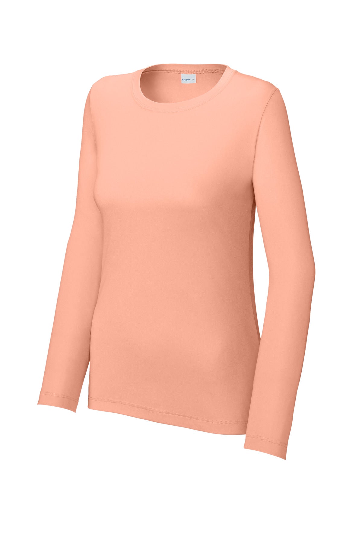 Front View of SoftCoral Sport-Tek Women's Posi-UV Pro Long Sleeve LST420LS