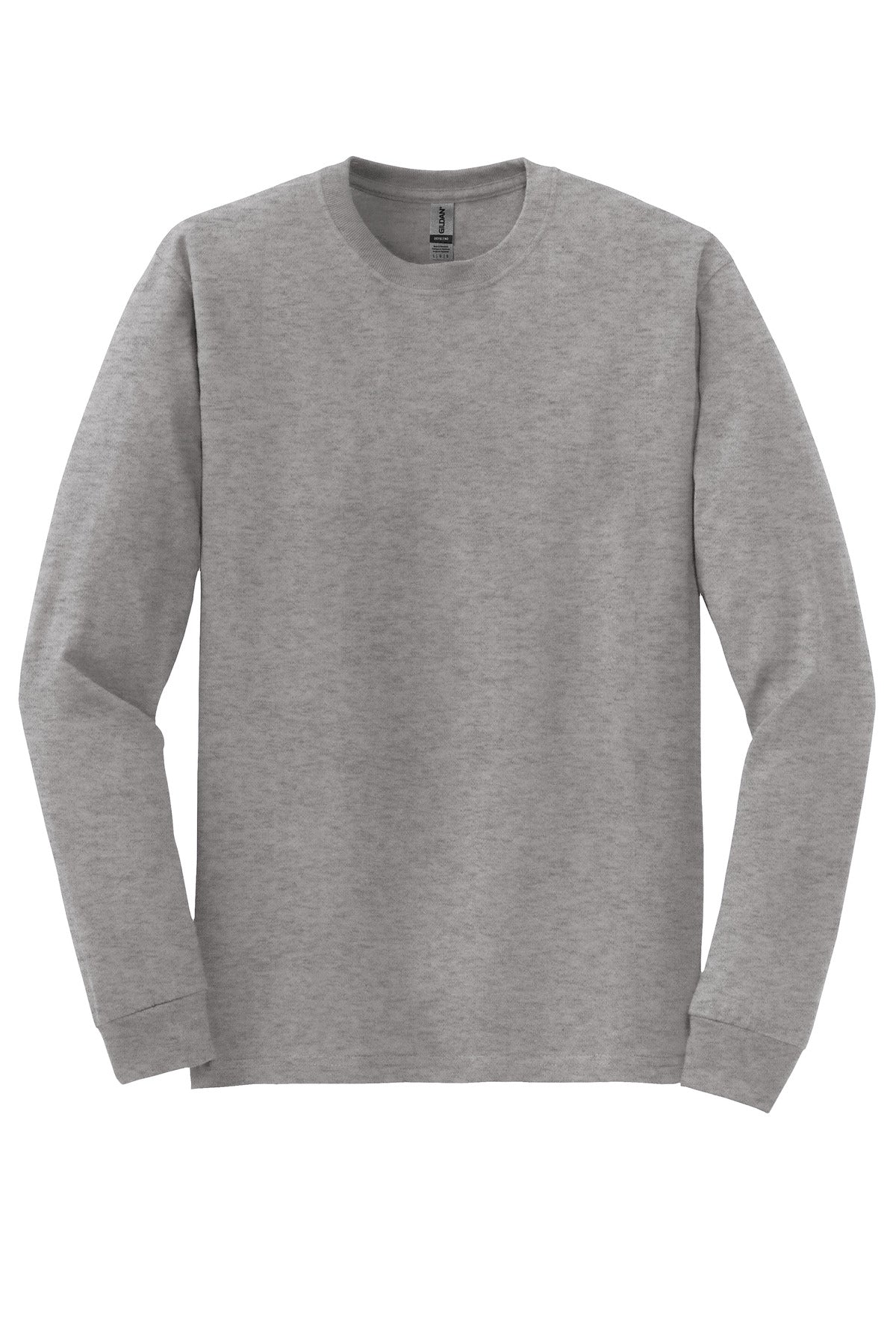 Front View of Sport Grey Gildan - DryBlend 50 Cotton/50 Poly Long Sleeve T-Shirt. 8400