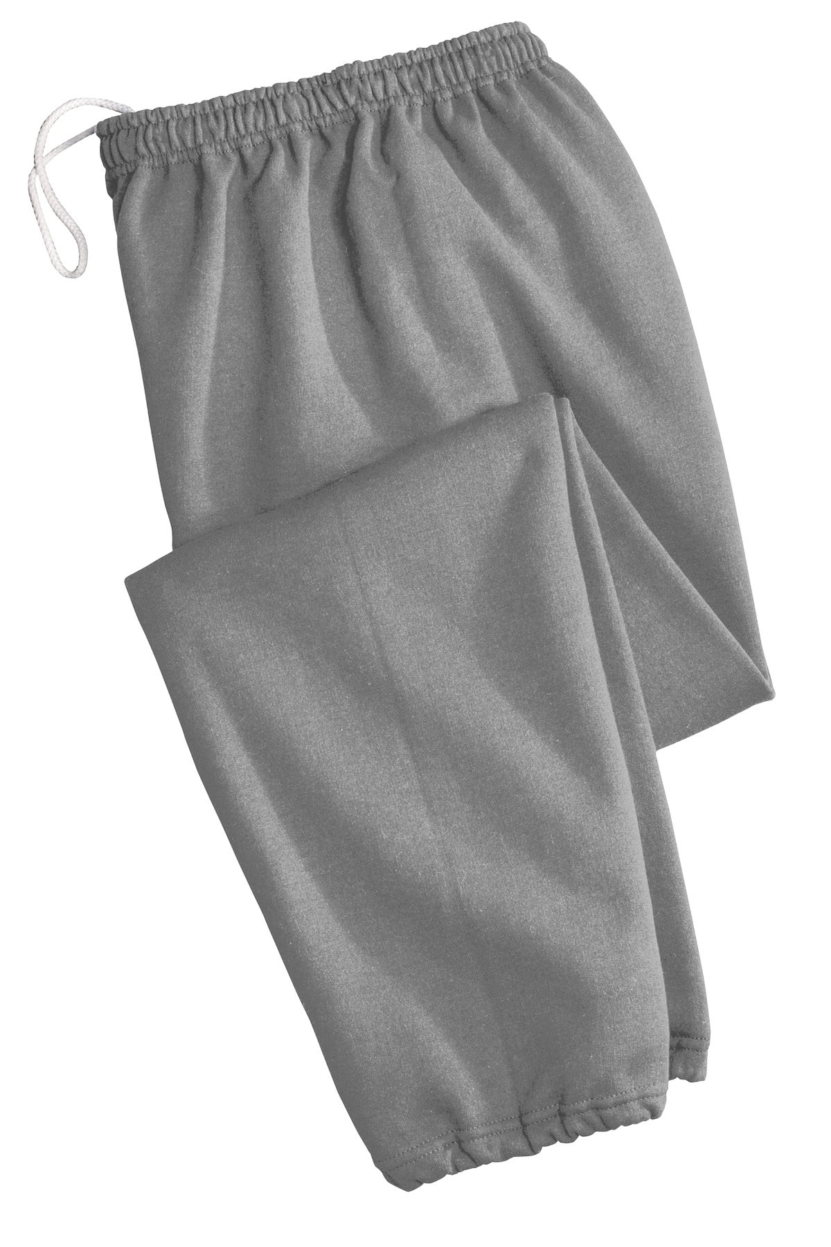 Front View of Sport Grey Gildan Heavy Blend Sweatpant. 18200