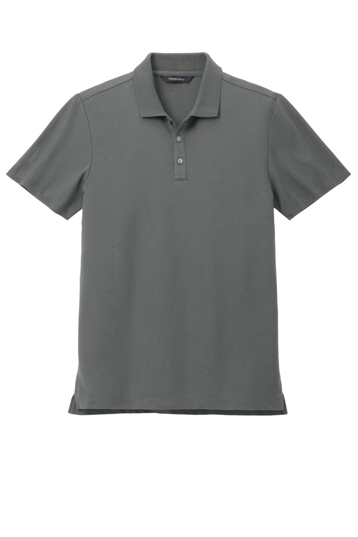 Front View of StormGrey Mercer+Mettle Stretch Pique Polo MM1004