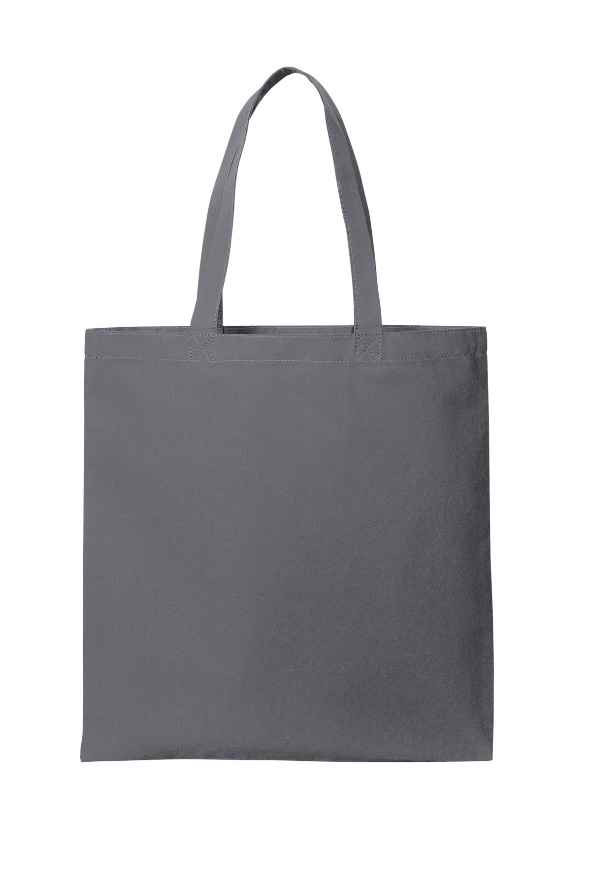 Front View of StormGrey Port Authority Core Cotton Tote BG1500