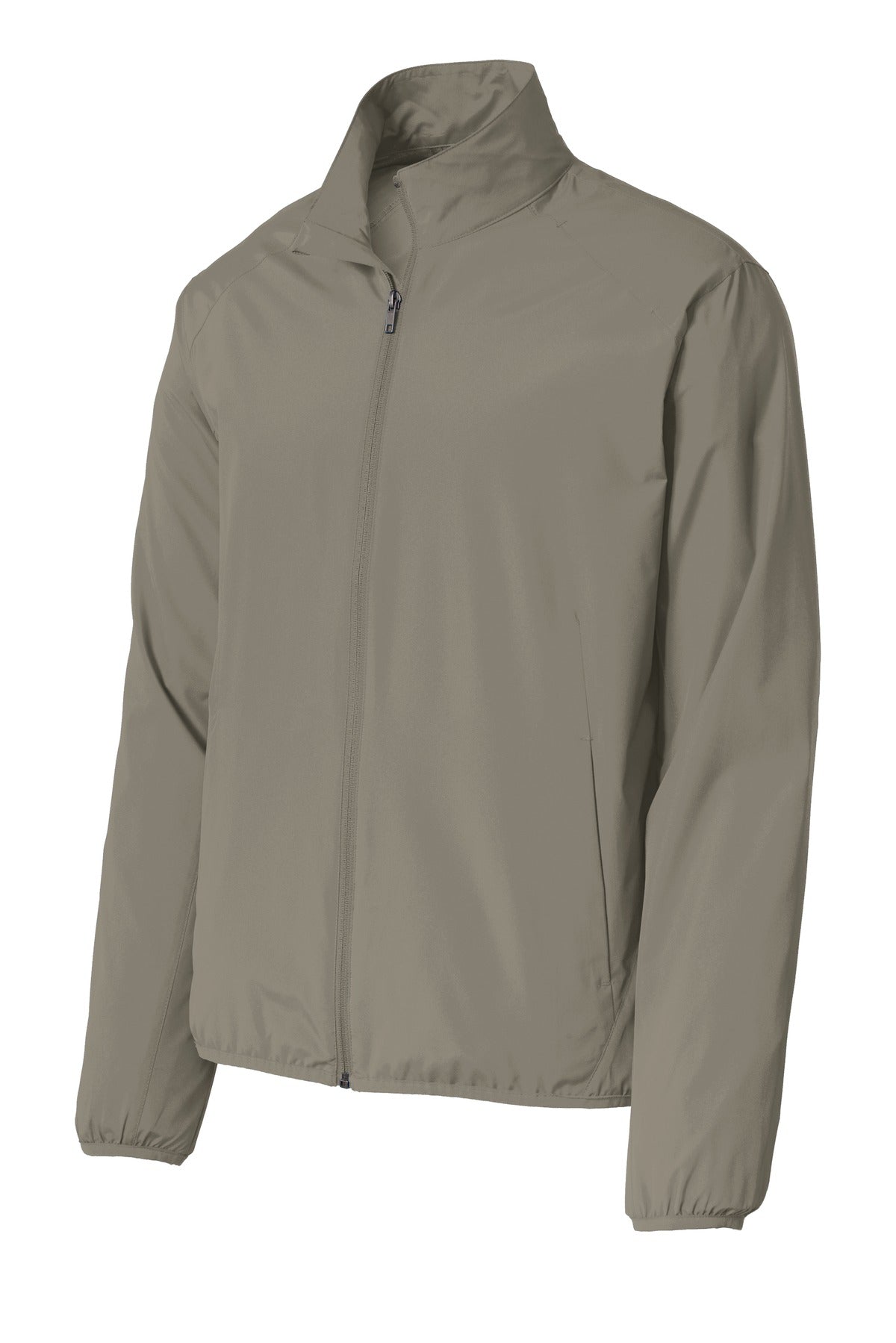 Front View of Stratus Grey Port Authority Zephyr Full-Zip Jacket. J344