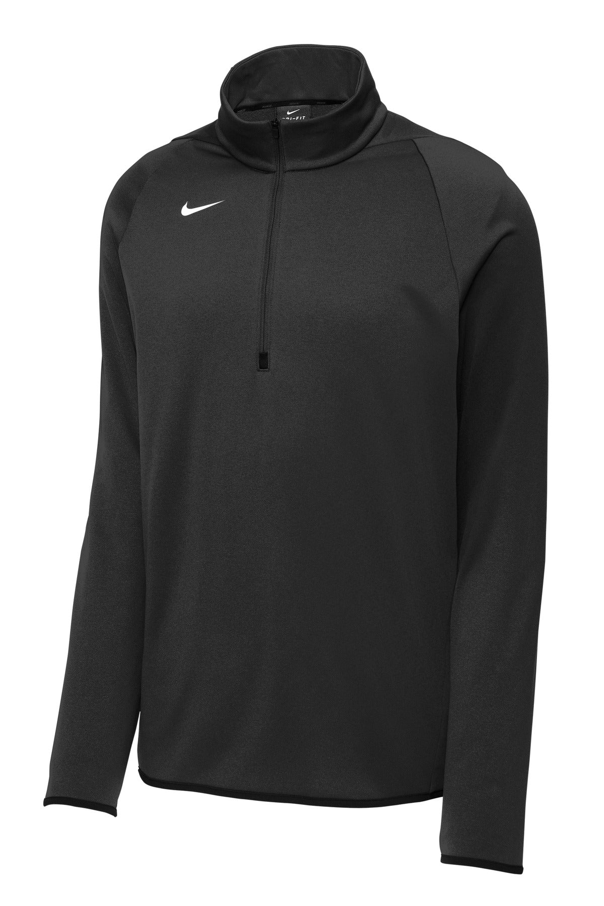 Front View of TeamBlack Nike Therma-FIT 1/4-Zip Fleece CN9492