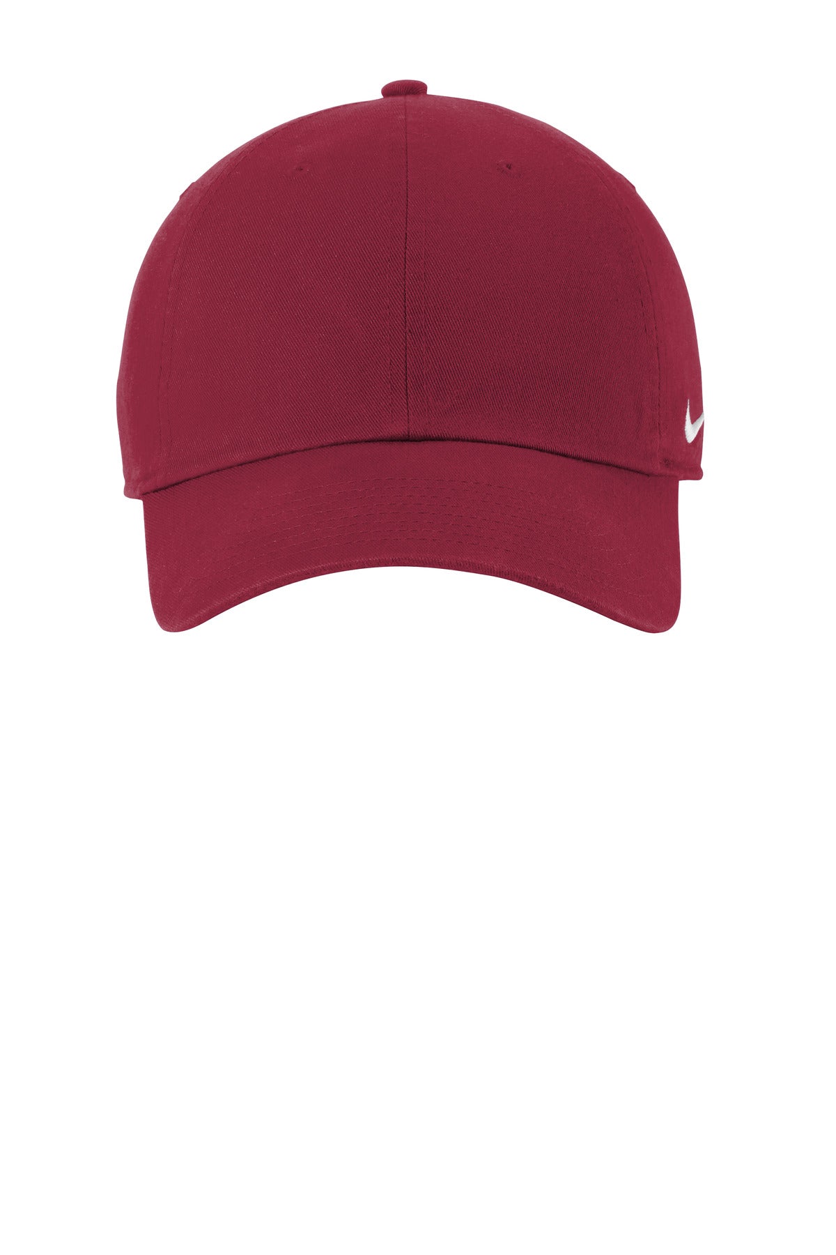Front View of TeamMaroon Nike Heritage Cotton Twill Cap NKFB5677
