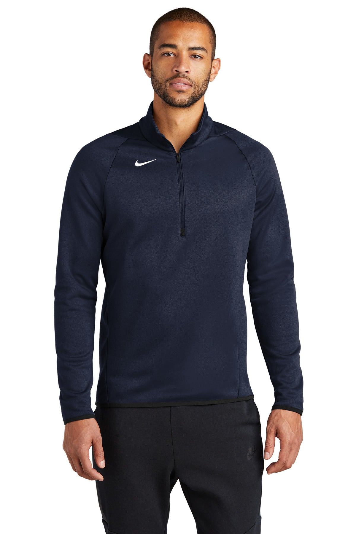 Front View of TeamNavy Nike Therma-FIT 1/4-Zip Fleece CN9492