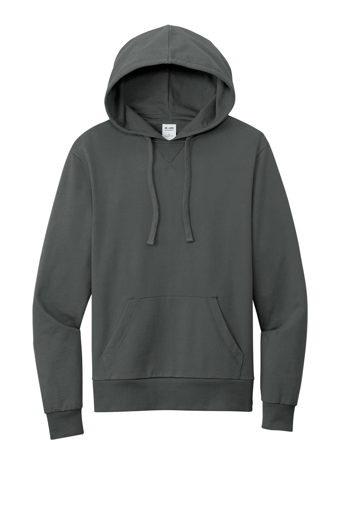 Front View of Teraingrey Allmade Unisex Organic French Terry Pullover Hoodie AL4000