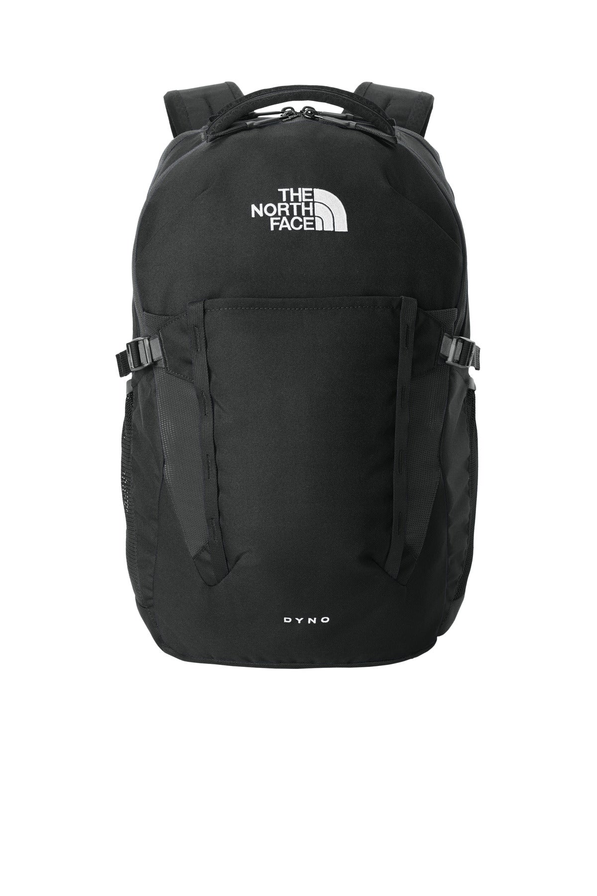 Front View of TNF Black The North Face Dyno Backpack. NF0A52S7