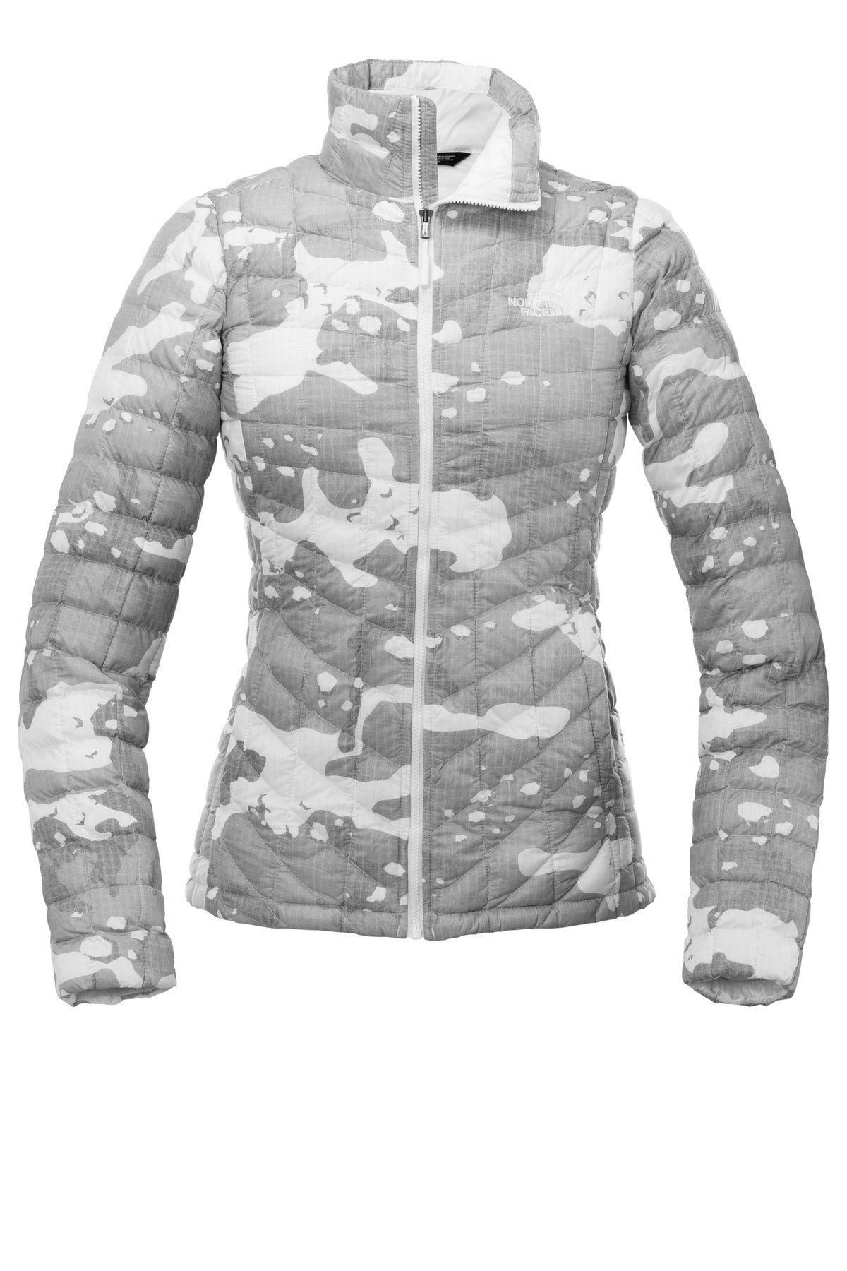 Front View of TNF White WChp The North Face Women's ThermoBall Trekker Jacket. NF0A3LHK