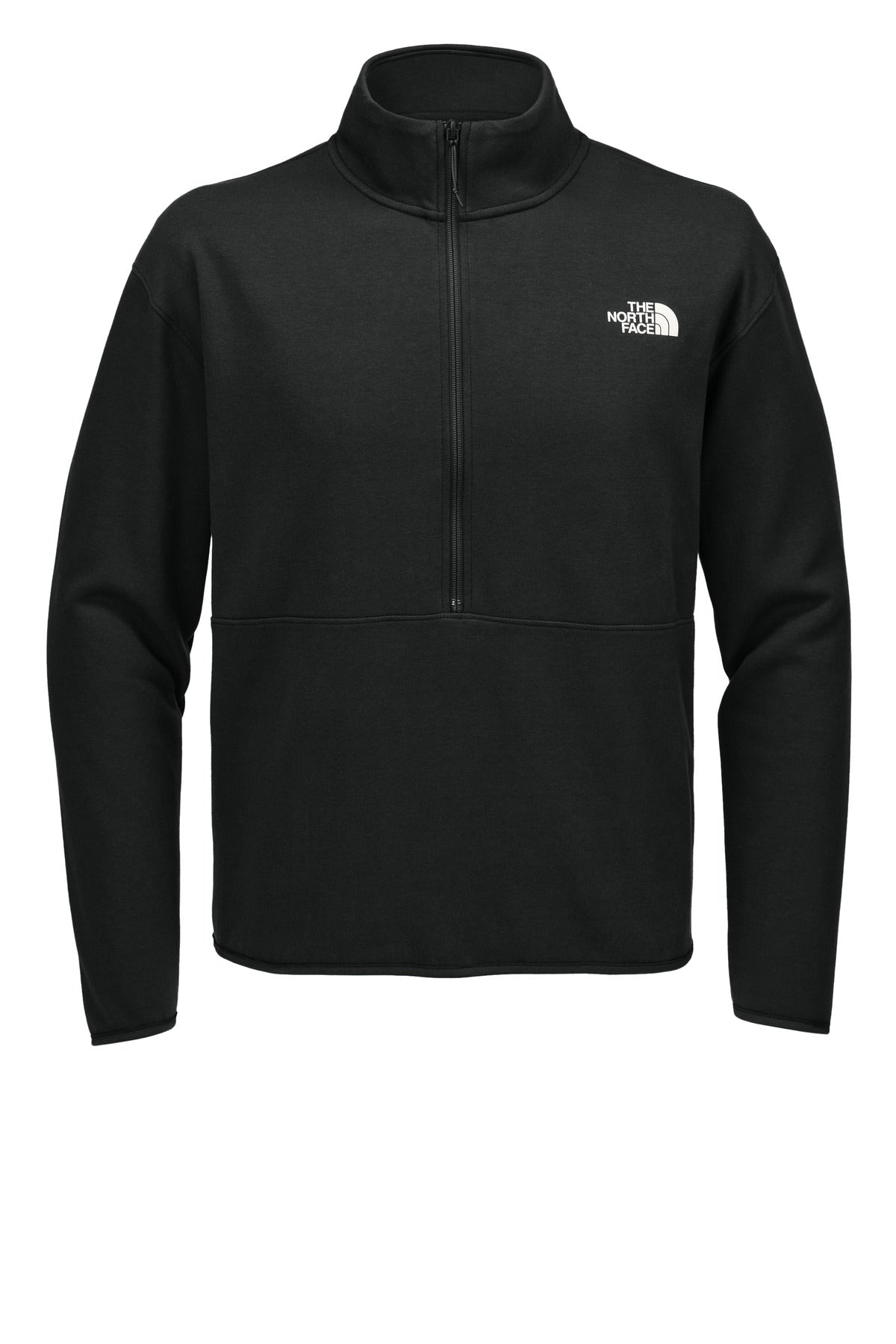 Front View of TNFBlack The North Face Double-Knit 1/2-Zip Fleece NF0A8C5G