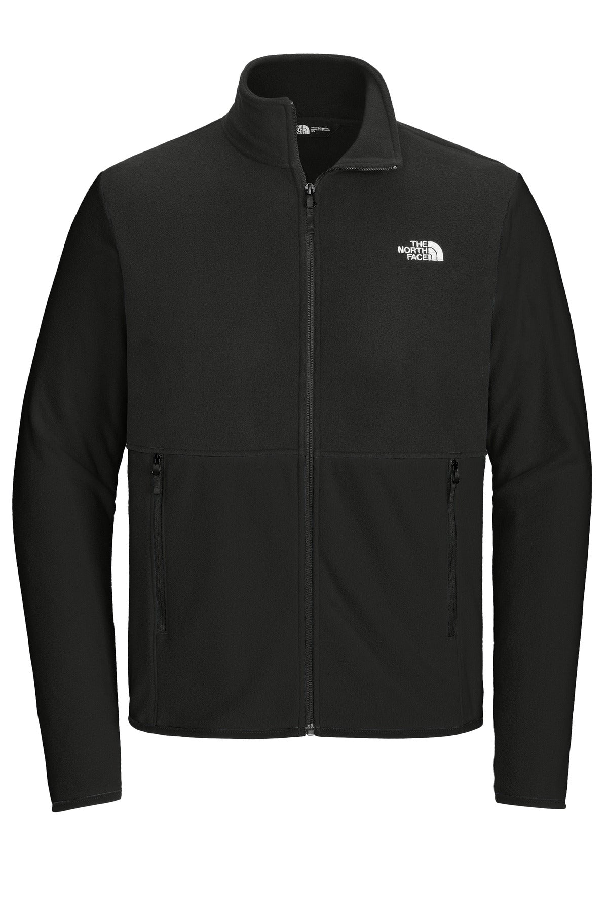 Front View of TNFBlack The North Face Glacier Full-Zip Fleece Jacket NF0A7V4J
