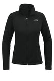 Front View of TNFBlack The North Face Women's Chest Logo Ridgewall Soft Shell Jacket NF0A88D4 plain
