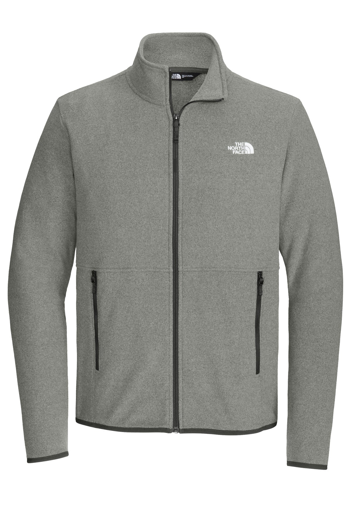 Front View of TNFMdGyHt The North Face Glacier Full-Zip Fleece Jacket NF0A7V4J