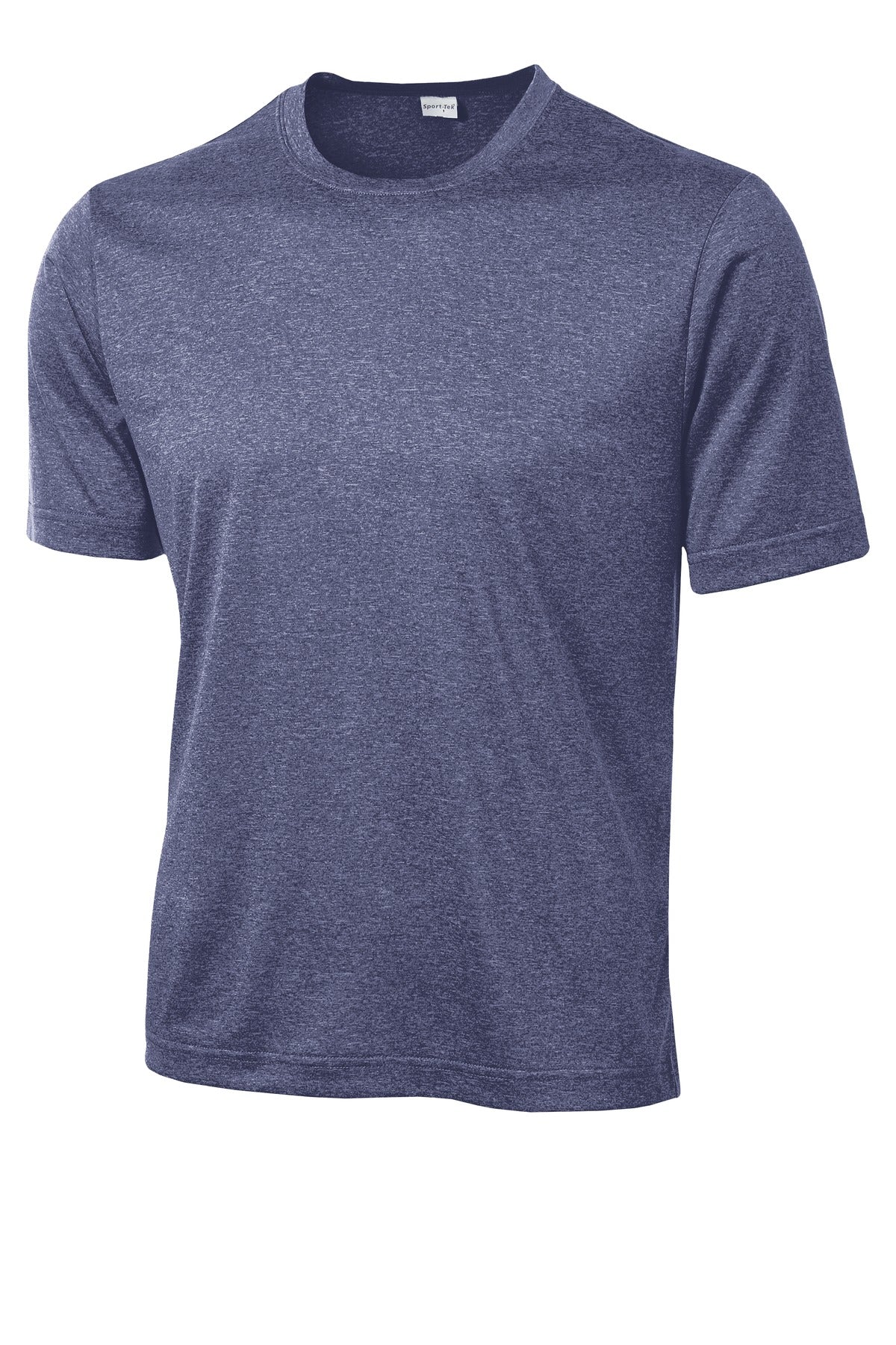 Front View of Tr Navy Hthr Sport-Tek Tall Heather Contender Tee. TST360