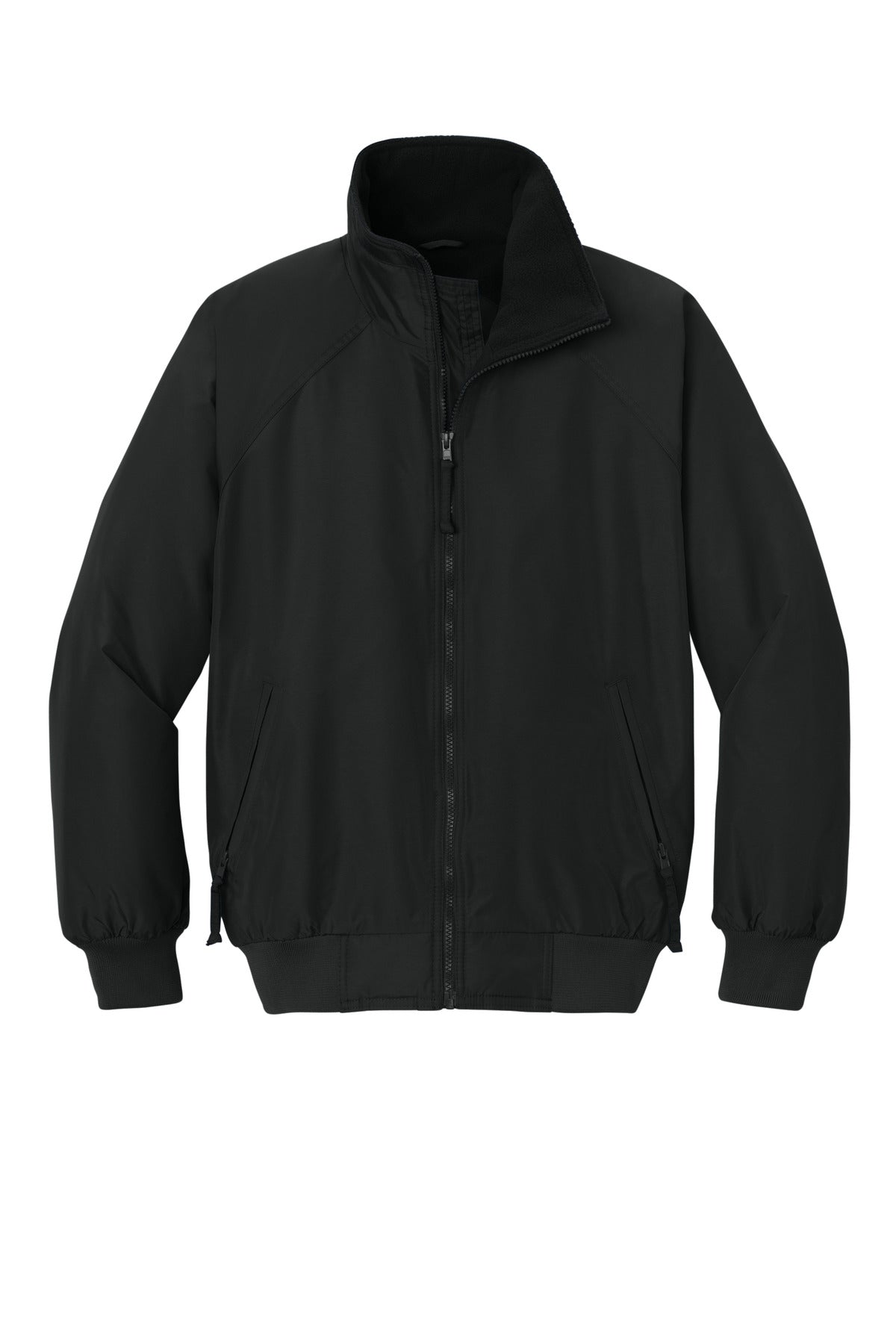 Front View of Tr.Black/Tr.Bk Port Authority Challenger Jacket. J754