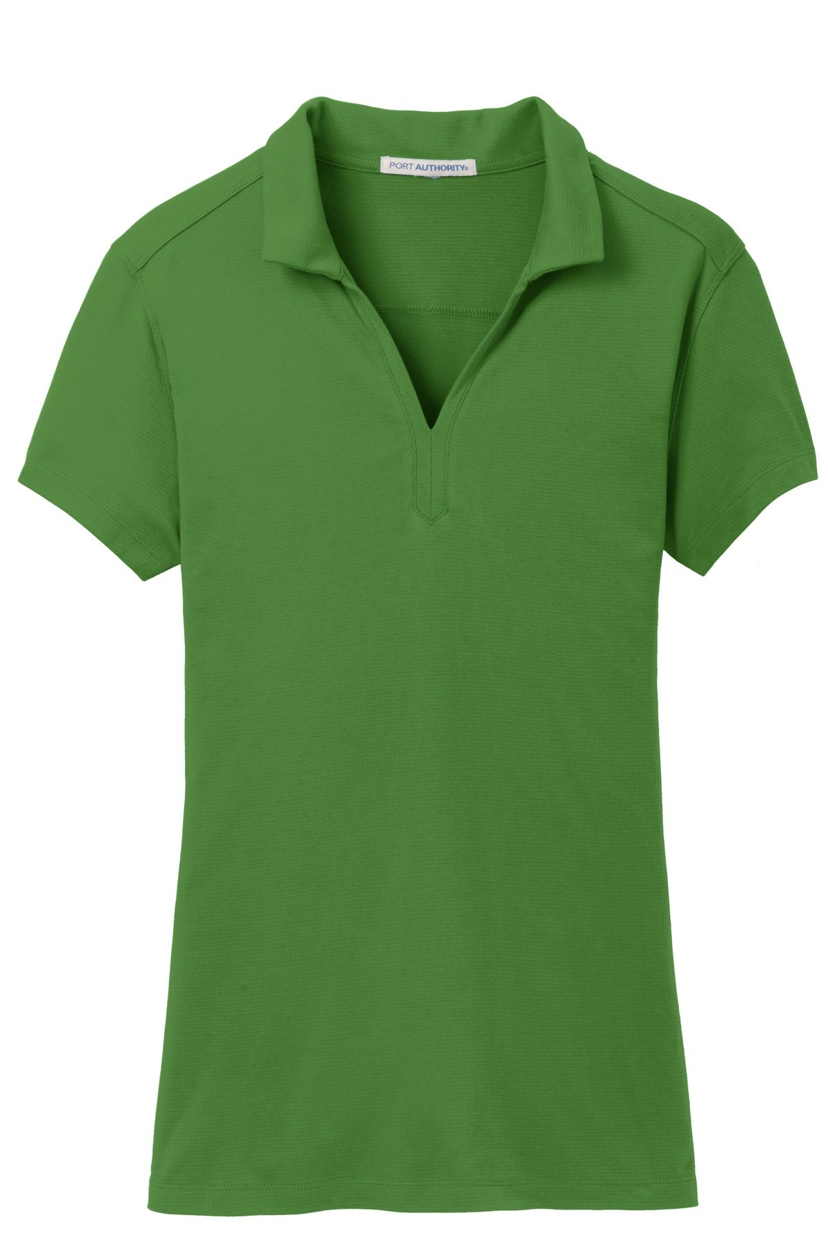 Front View of Treetop Green Port Authority Women's Rapid Dry Mesh Polo. L573