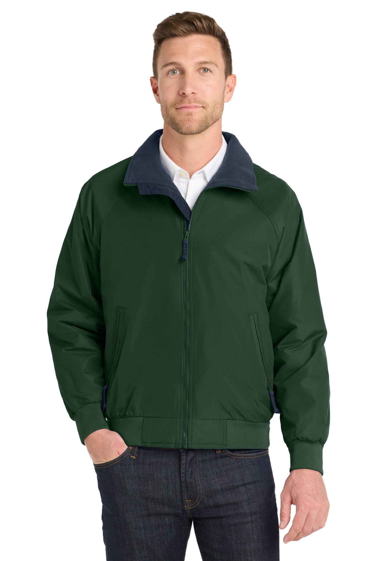 Front View of Tr.Hunter/TrNy Port Authority Challenger Jacket. J754